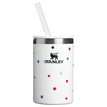 Stanley 10 oz Standard Stainless Steel Can Chiller with Lid and Straw Starry Sparkle