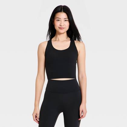 Women's Everyday Soft Racerback Tank Top - All In Motion™ Black M