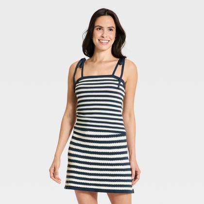 Women's Pullover Sweater Tank Top - Universal Thread™ Navy Blue XS