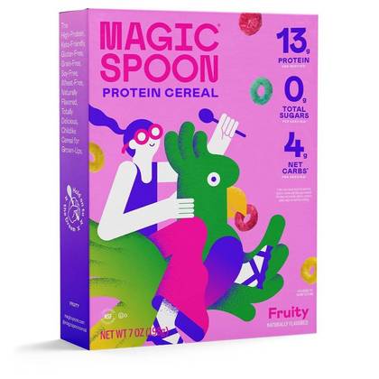 MAGIC SPOON Fruity Protein Breakfast Cereal - 7oz: No Certified Synthetic Colors