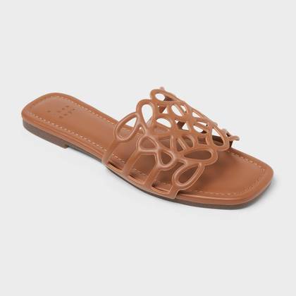 Women’s Fiona Slide Sandals - A New Day™ Beige 11
