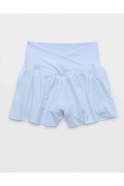 OFFLINE By Aerie Real Me Crossover Flowy Short Eyelet Blue
