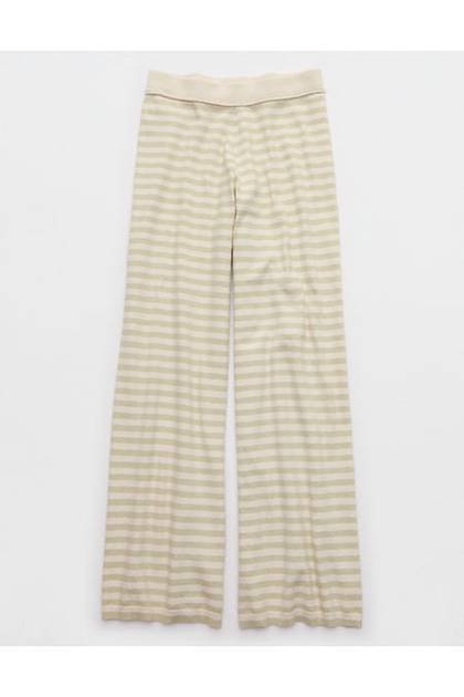 Aerie Sunday Soft Trouser Green Sheen