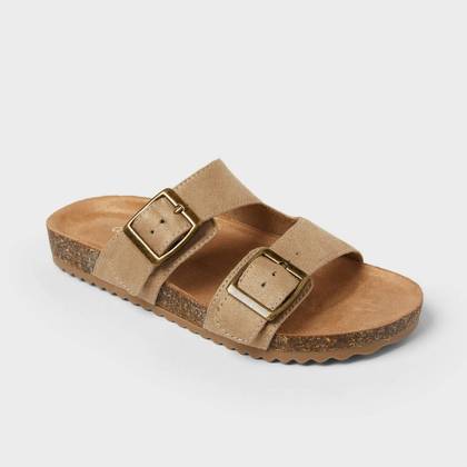 Kids' Drew Two Band Sandals - Cat & Jack™ Taupe 6