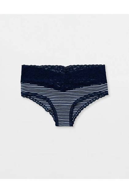 Superchill Vintage Lace Cheeky Underwear Navy