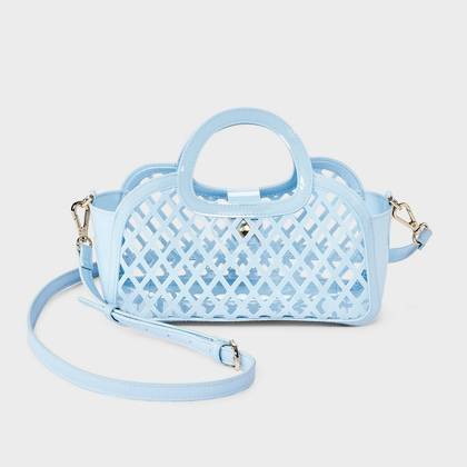 Jelly Mini Cage Tote Crossbody Bag - A New Day™ Blue