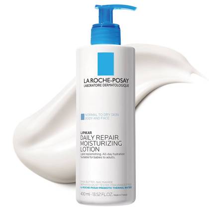 La Roche Posay Lipikar Daily Repair Moisturizing Body Lotion Unscented - 13.52 fl oz: For Sensitive, Dry Skin, With Shea Butter & Niacinamide