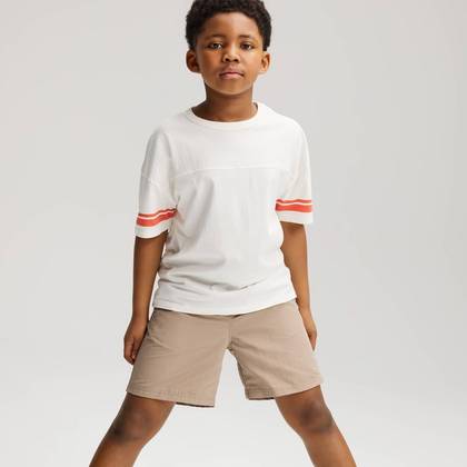 Boys' Short Sleeve Seamed Washed T-Shirt - Cat & Jack™ Off-White L