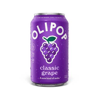 OLIPOP Classic Grape Soda - 12 fl oz can