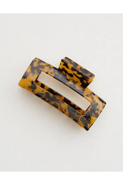 Aerie Large Rectangle Claw Clip Brown