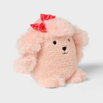 Poodle Kids' Mini Weighted Plush Throw Pillow Pink - Pillowfort™