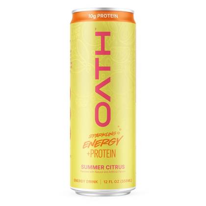 Oath Nutrition Sparkling Summer Citrus Energy Drink - 10g Protein - 12 fl oz Can