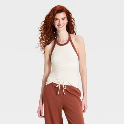 Women's Rib Knit Tank Top - Universal Thread™ White S