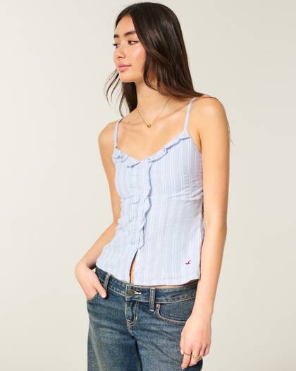 Textured Ruffle Icon Top