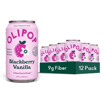 Olipop Blackberry Vanilla - 12ct/12fl oz Cans