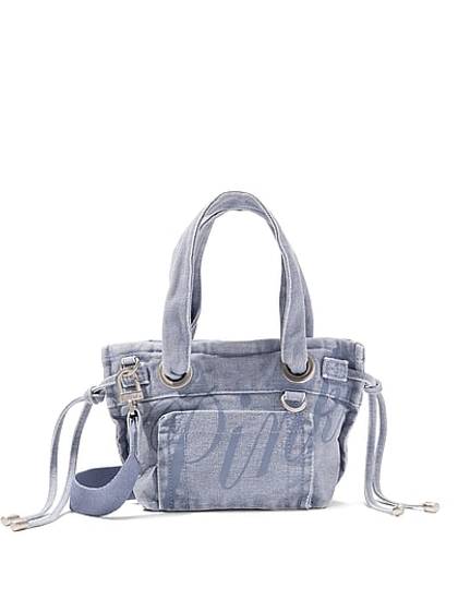 Canvas Flat-Bottom Mini Tote Bag