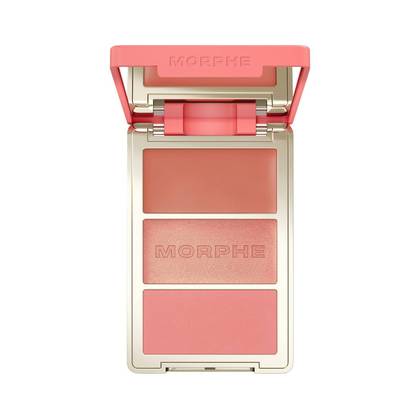 Morphe Cheek Thrills Multi-Finish Face Trio - Beach Bonfire - 10.8g: No Fragrance, Talcum-Free, Buildable Coverage