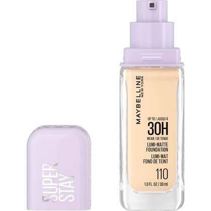 Maybelline Super Stay Up to 30HR Wear Lumi-Matte Liquid Foundation - 110 - 1 fl oz: Noncomedogenic, Vegan, Buildable Coverage