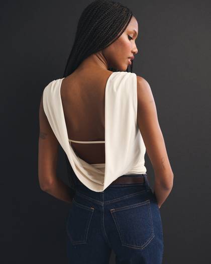 Bra-Free Cowl-Back Top
