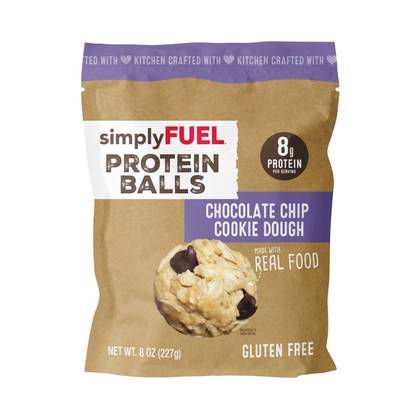 simplyFUEL Chocolate Chip Cookie Dough Whey Protein Balls - 8g Protein - 8oz