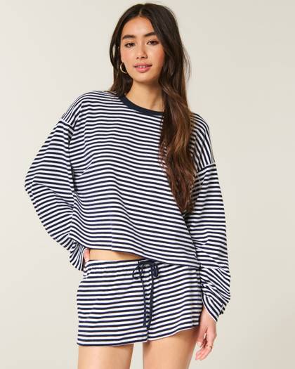 Pull-On Knit Striped Shorts