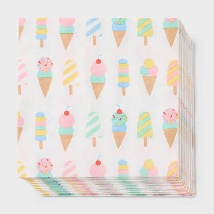 30ct Ice Cream Party Lunch Napkins - Spritz™