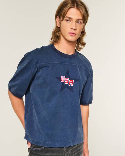 Super Boxy Heavyweight USA Graphic Tee