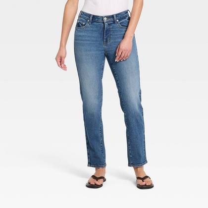 Women's 80's Slim Mid-Rise Ankle Length Pant - Universal Thread™ Dark Wash 16