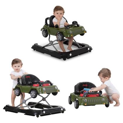 Jeep Classic Anniversary - Green: Baby Walker, Folds For Easy Transport, Maximum Weight Capacity 25, Non-Skid Bottom