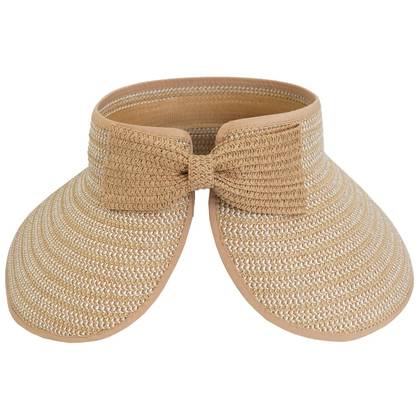 Magid Two Tone Straw Fold Up Roll Up Visor Toast-Toast