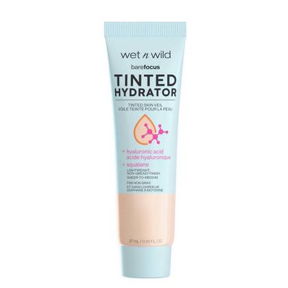 Wet n Wild Bare Focus Tinted Hydrator - Light Medium - 0.91 fl oz: Contains Hyaluronic Acid, Medium Sheer Coverage Liquid Foundation