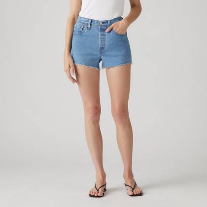 Levi's 501® Original Fit High-Rise Women's Jean Shorts - Multiple Choice 24: High Rise Denim, Fly Button Closure