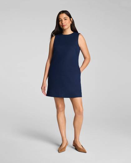 SPANX® EasyBreezy Cotton Linen Mini Dress | Timeless Navy - Linen