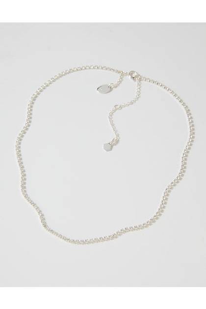 Aerie Tennis Necklace Silver