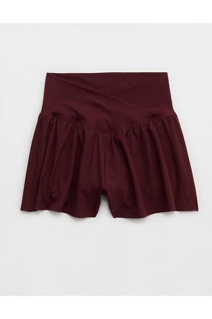 OFFLINE By Aerie Real Me Crossover Flowy Short Royal Berry