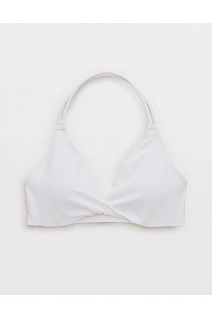 OFFLINE By Aerie Real Me XTRA Twist Halter Sports Bra White