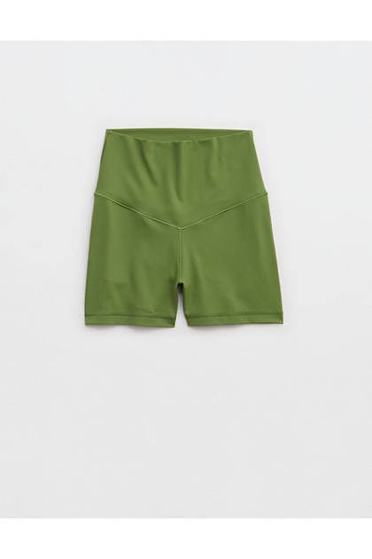 OFFLINE By Aerie Real Me XTRA High Waisted 3" Bike Short Olive Moss