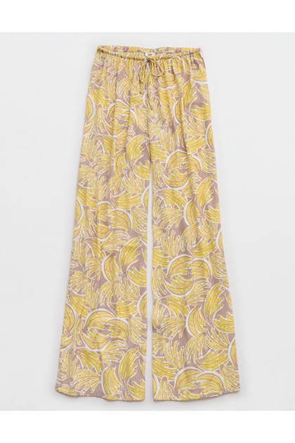 Aerie Satin Pant Pebble