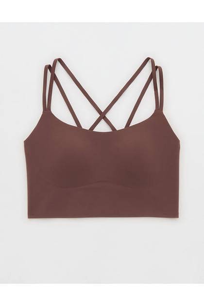 OFFLINE By Aerie Real Me XTRA Hold Up! Strappy Sports Bra Relic