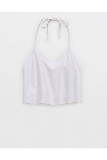 OFFLINE By Aerie Oxford Tie Back Tank Top White