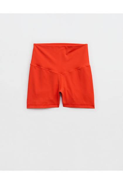 OFFLINE By Aerie Real Me XTRA High Waisted 3" Bike Short Orange Flare