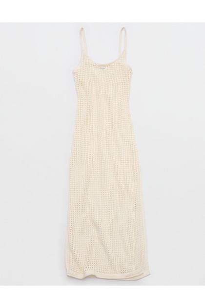 OFFLINE By Aerie Crochet Maxi Dress Natural