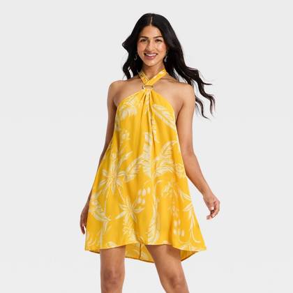 Women's Mini Dress - A New Day™ Yellow XS