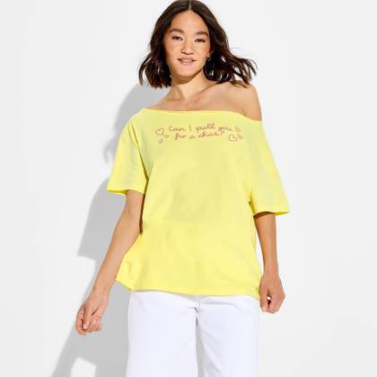Women's Love Island Short Sleeve Graphic T-Shirt - Yellow M