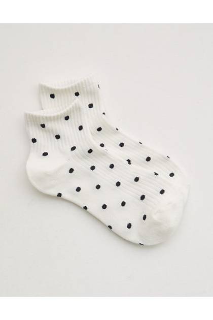 Aerie Polka Dot Shortie Socks Soft Muslin