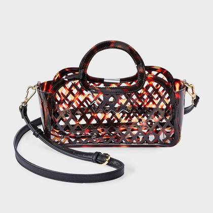 Jelly Mini Cage Tote Crossbody Bag - A New Day™ Brown