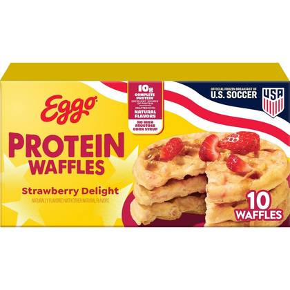 Eggo Frozen Protein Strawberry Delight Waffles - 12.3oz/10ct