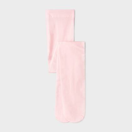 Girls' Dance Footed Tights - Cat & Jack™ Light Pink S: Nylon Spandex Blend, Closed Toe, Knit Construction