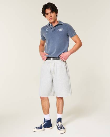 Hollister Feel Good At-the-Knee Baggy Fleece Shorts