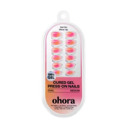 Ohora Gel Nail Art Gel Tip Press-On - Blushing Petals - 30pc